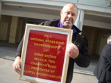 South Milford Brass show off the framed
Certificate